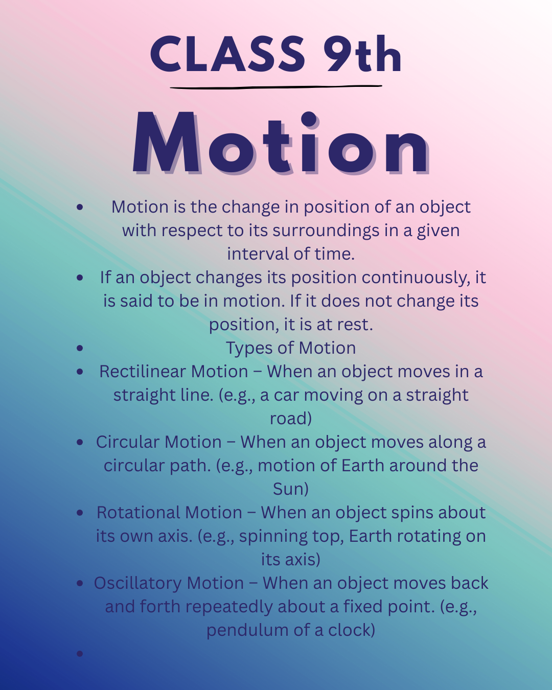 Chapter 1: Motion